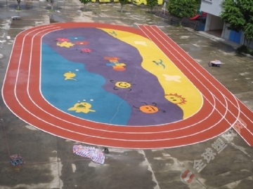 幼儿园室外地面游戏区域布置
