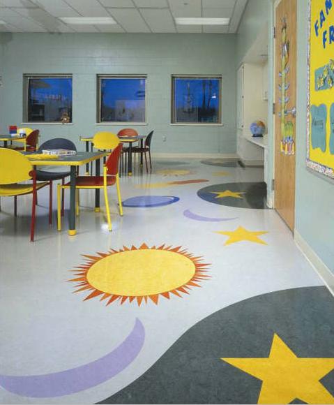 日照幼儿园塑胶地板卡通pvc地板