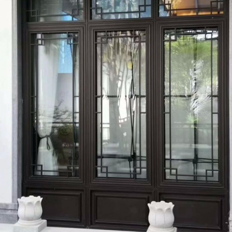 中式门窗中式铝合金复古门窗园林别墅中式门窗定制