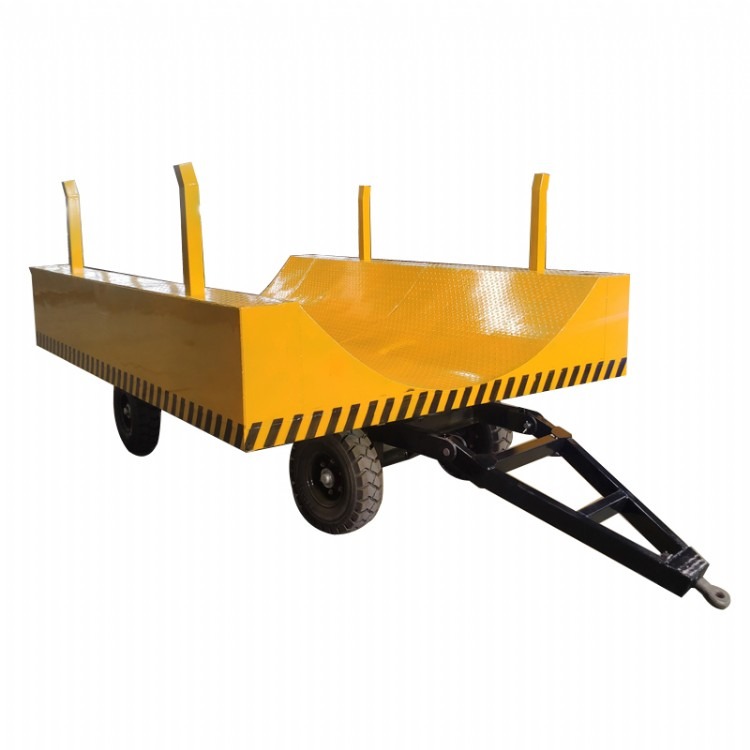 牵引拖车平板拖车车间纸巾周转工具车5吨钢卷中转平板车