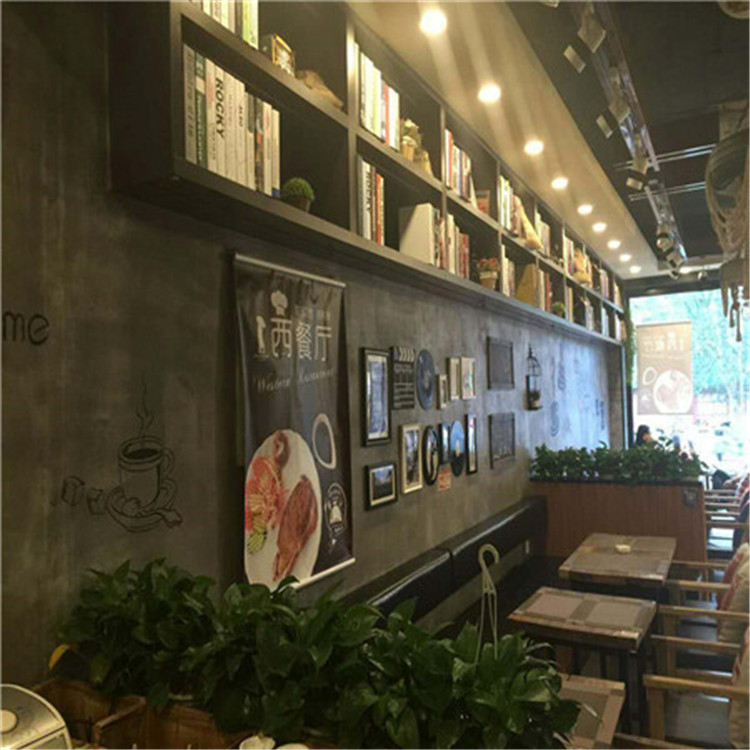 爱上家水泥灰艺术漆仿古做旧墙面水泥漆涂料餐饮店装修