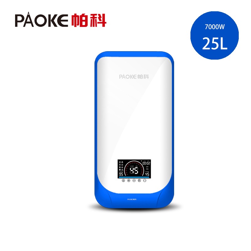  PAOKE/帕科 智能恒温速热式电热水器K16-7025即开即热式大出水量25L 魅力蓝