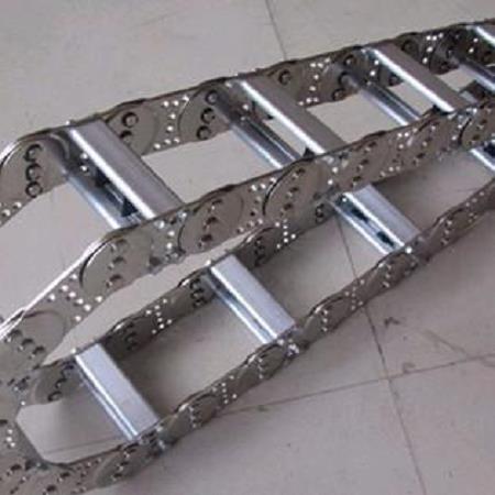 钢铝拖链机床钢制拖链坦克链 可定做304不锈钢材质金属封闭式拖链