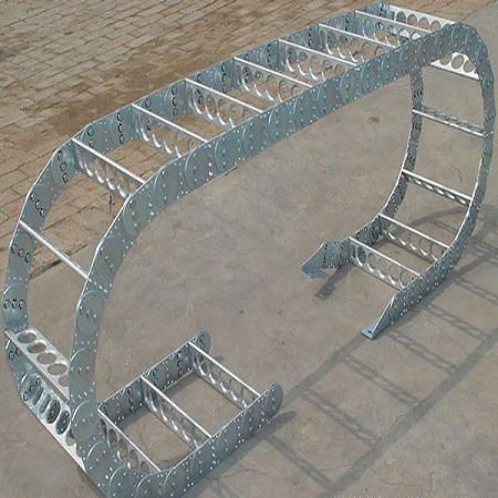 钢铝拖链机床钢制拖链坦克链 可定做304不锈钢材质金属封闭式拖链