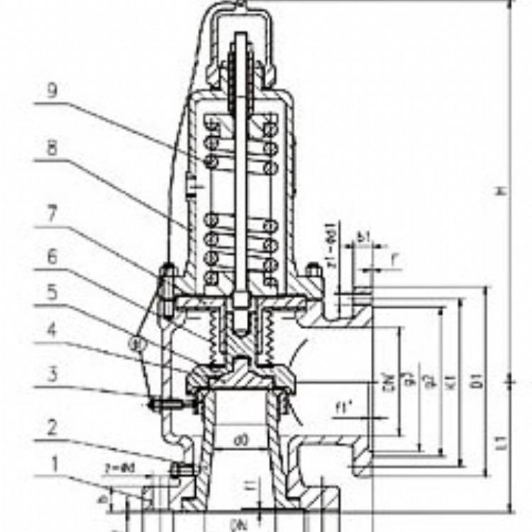 安全阀装配图零件图图片