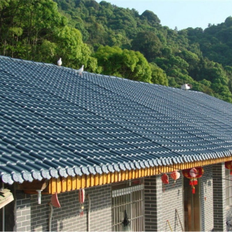 合成树脂屋面瓦房顶塑料瓦盖房子用树脂瓦屋顶防水隔热瓦成都树脂瓦