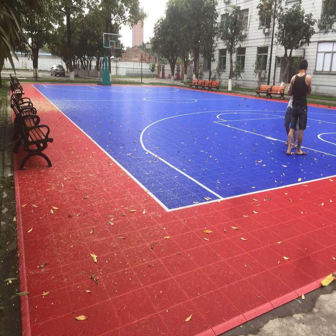 天等县专业做篮球场的工人，篮球场硅Pu涂料效果图