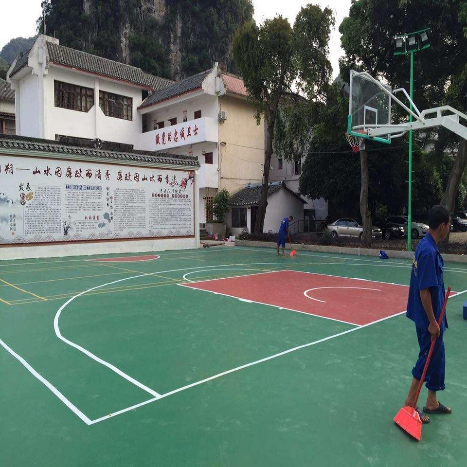 崇左市扶绥县学校做篮球场的缺点，学校epdm篮球场造价