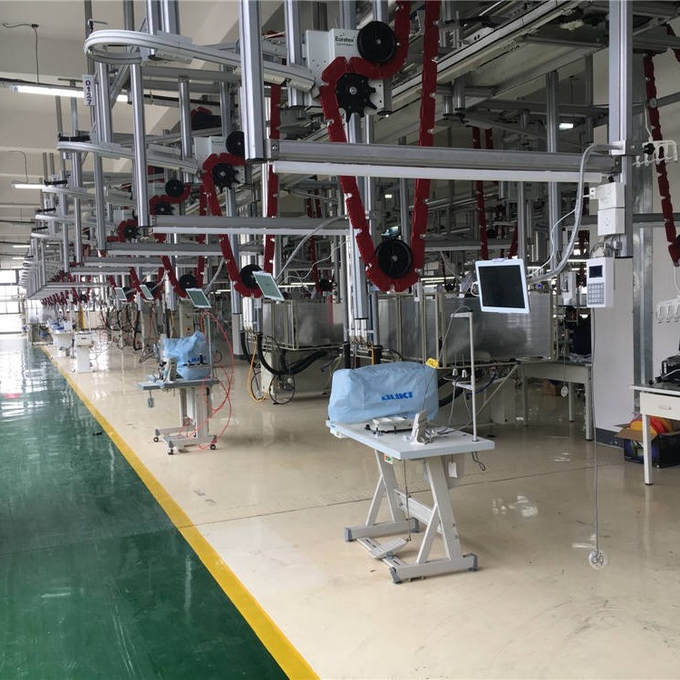 苏州智能工厂-服装行业缝制吊挂生产线流程