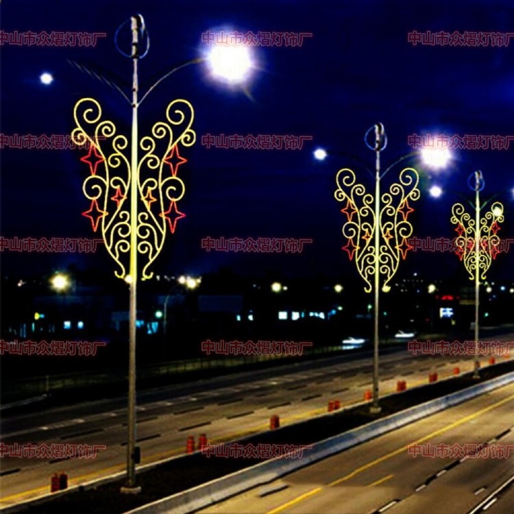 畅销LED灯杆造型灯 双向灯串 灯杆装饰灯 太阳能灯串LED过街灯