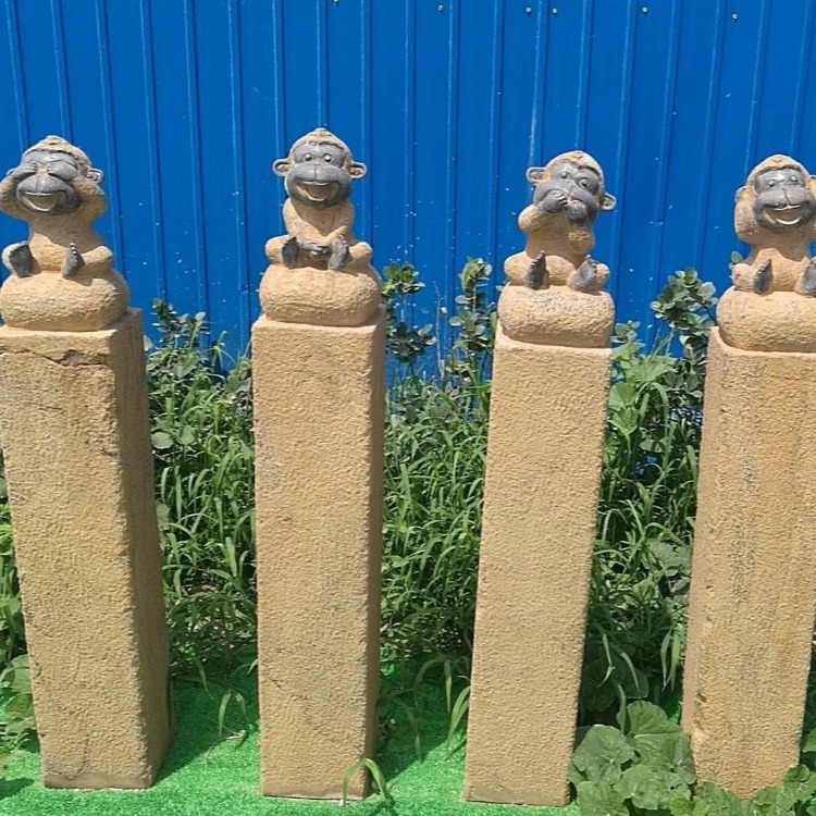 弘正园林雕塑 厂家直销石雕栓马桩 拴马桩石雕 仿古做旧栓马柱
