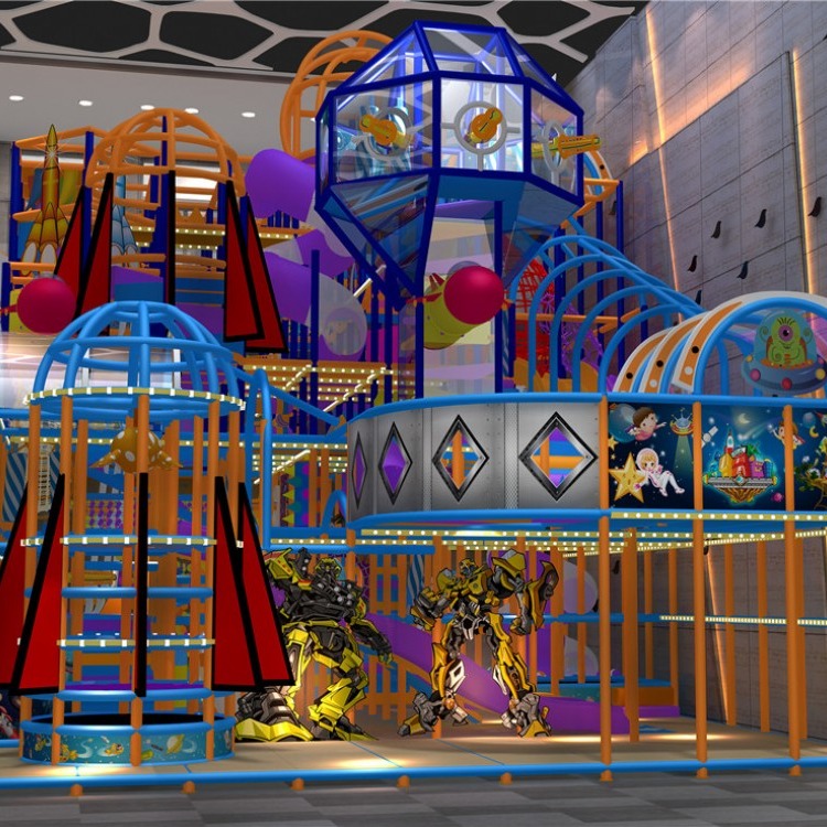蹦蹦床乐园滑梯玩具淘气堡儿童乐园设备大型室内网红蹦床公园定制