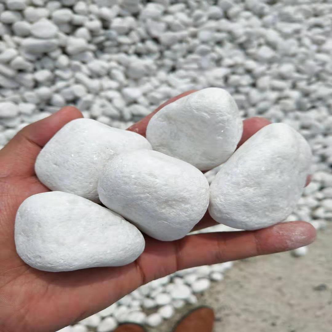 3-5 5-8厘米白色鹅卵石厂家批发  潍坊黑色鹅卵石3-5公分厂家批发