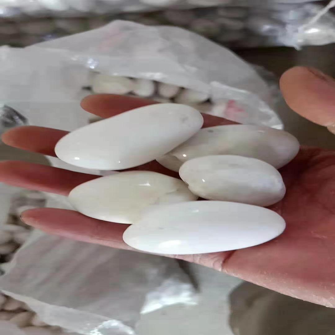 纯白色鹅卵石厂家加盟商  淄博6-9毫米白色水洗石厂家加盟商