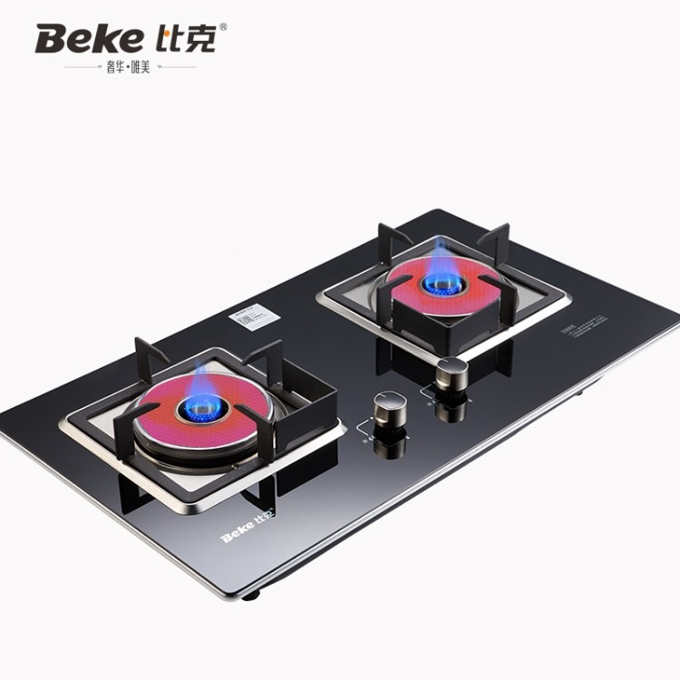 比克（BeKe）家用燃气灶 嵌入式灶具 家用双灶具 天然气 直喷猛火 Y69