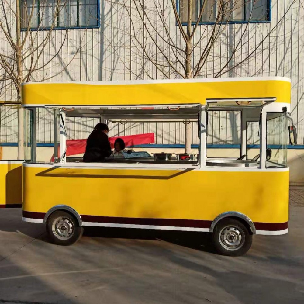 流動移動小吃車電動四輪餐車快餐車早餐車手推擺攤商用房車