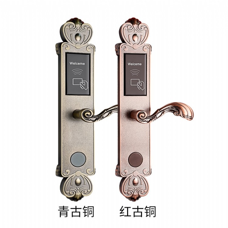 酒店磁卡感应锁智能门锁欧式电子ic卡锁宾馆门锁刷卡锁公寓锁