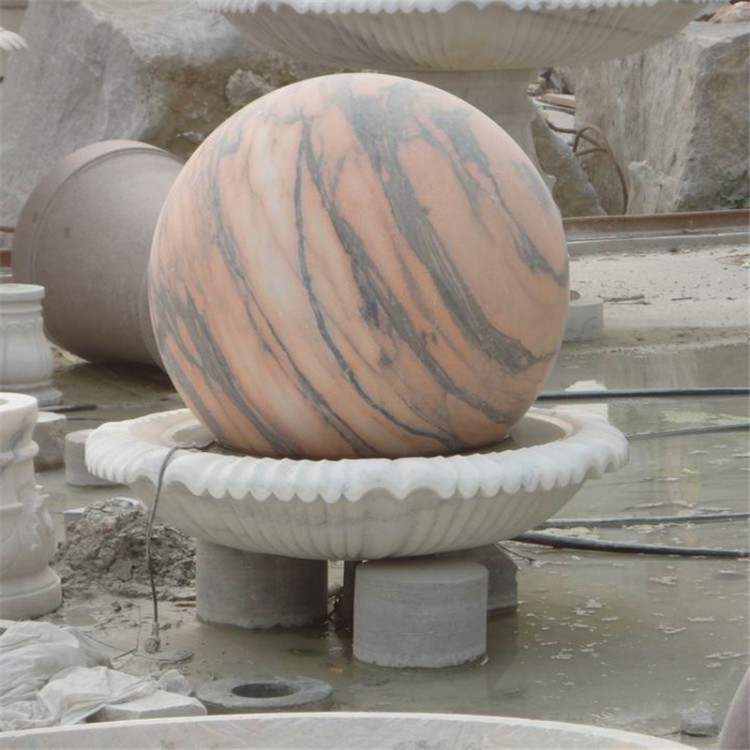 弘正园林雕塑 石雕风水球 别墅庭院流水摆件 支持多种造型定做