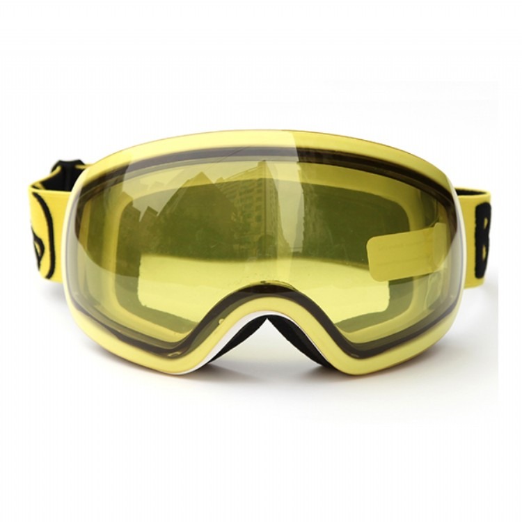 跨境亚马逊热销OEM定制滑雪镜成人大框球面户外双层防雾护目镜