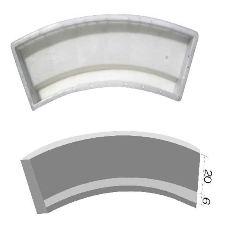 有转弯的路沿石模具 好厂家生产 路沿石塑料模具 推荐朗大模具