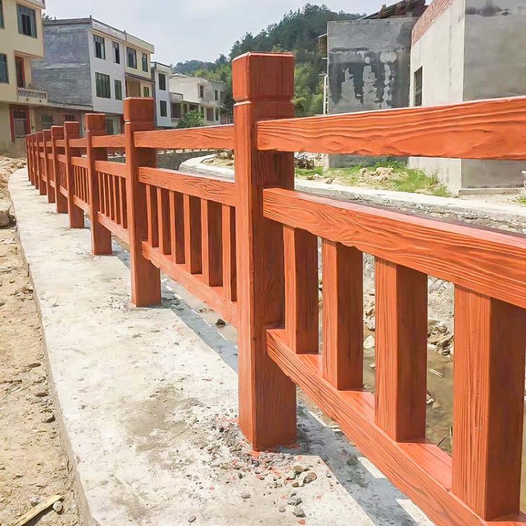 2020新款 水泥仿木纹栏杆 使用寿命长 护栏围栏 仿木栏杆厂家直销
